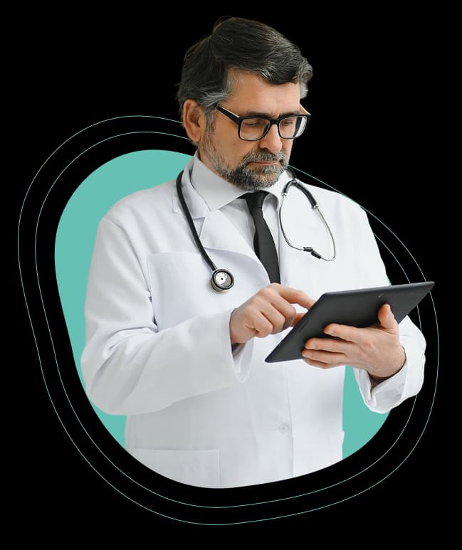 Doctor using Medoho with integrated clinic workflow features